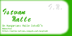 istvan malle business card